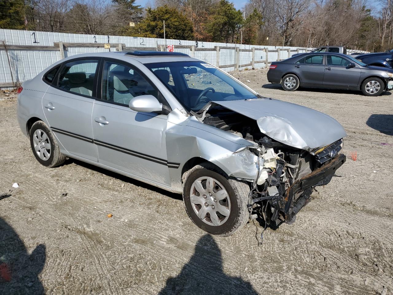2008 Hyundai Elantra VIN KMHDU46D68U526821 Copart auction photo, front end damage thumbnail 4