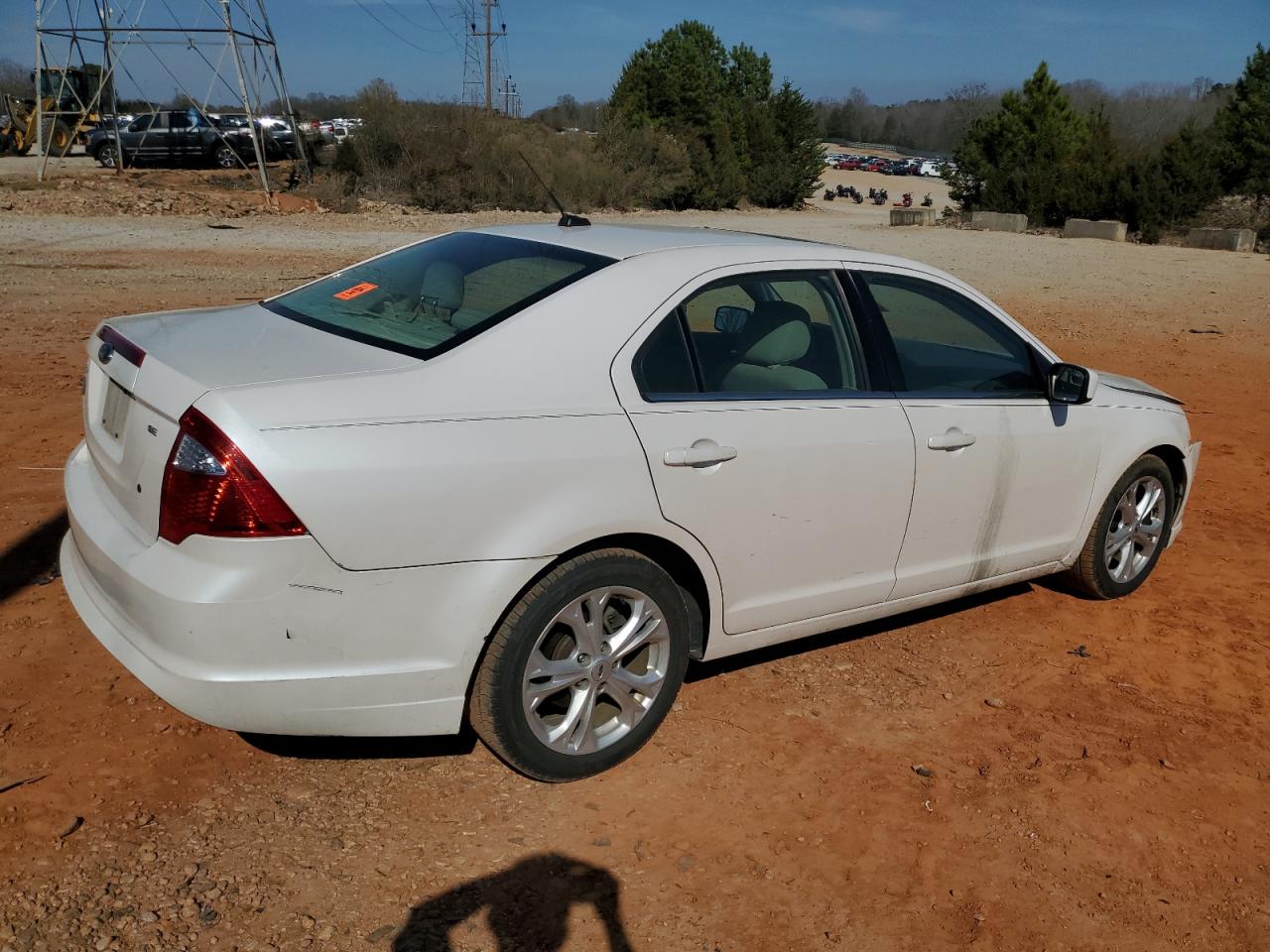 2012 Ford Fusion VIN 3FAHP0HA8CR371803 Copart auction photo, front end / rear end damage thumbnail 3
