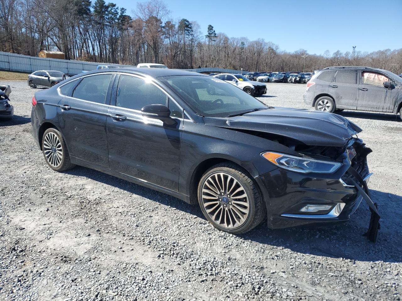 2018 Ford Fusion VIN 3FA6P0D93JR234011 Copart auction photo, front end / side damage thumbnail 4