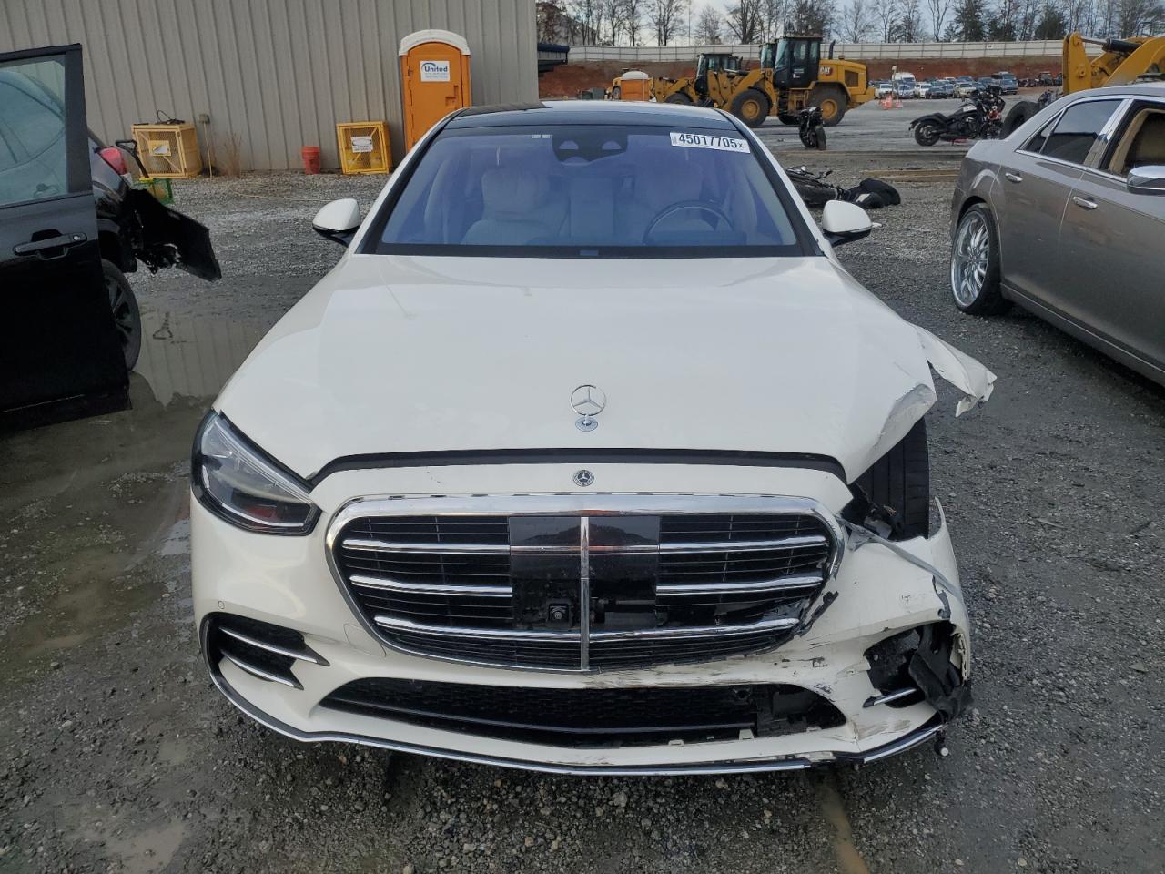 2022 Mercedes-Benz S-klasse VIN W1K6G7GB0NA152146 Copart auction photo, front end damage thumbnail 5