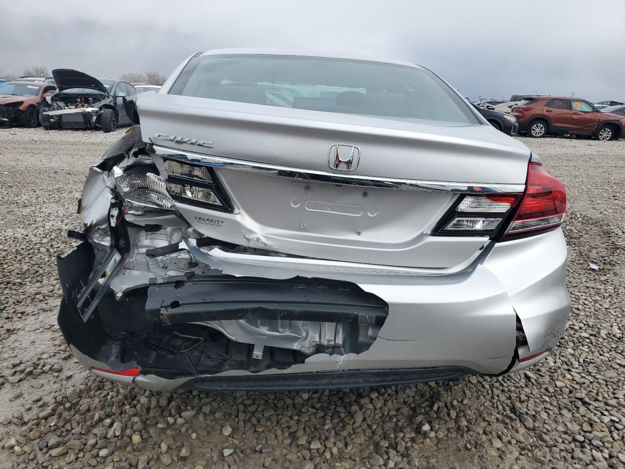 2015 Honda Civic VIN 19XFB2F59FE267916 Copart auction photo, rear end damage thumbnail 6