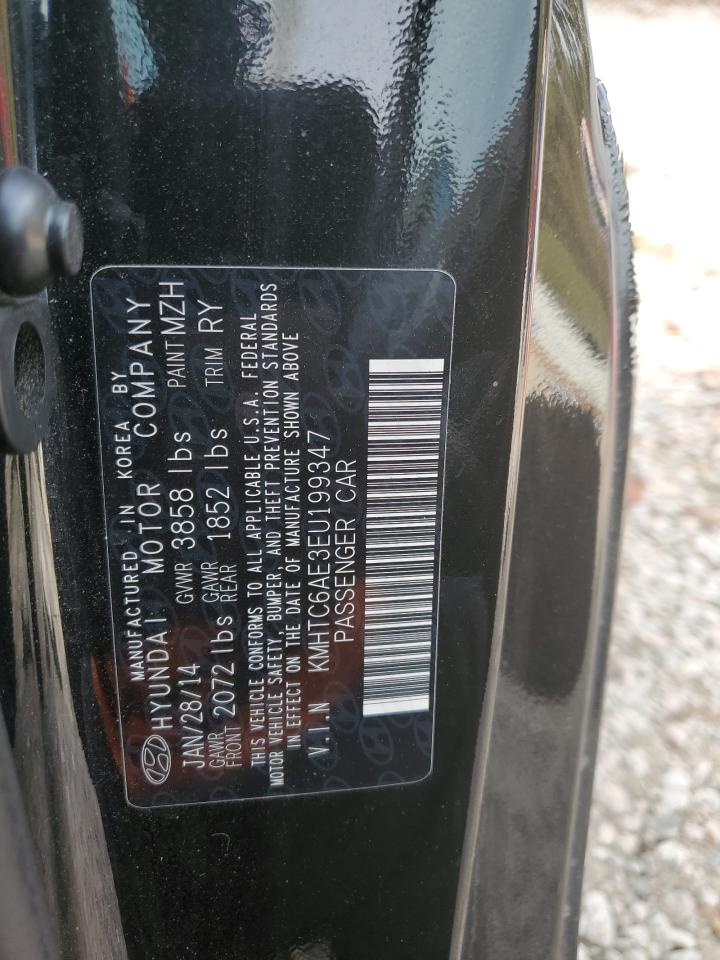 2014 Hyundai Veloster VIN KMHTC6AE3EU199347 Copart auction photo, rear end damage thumbnail 14