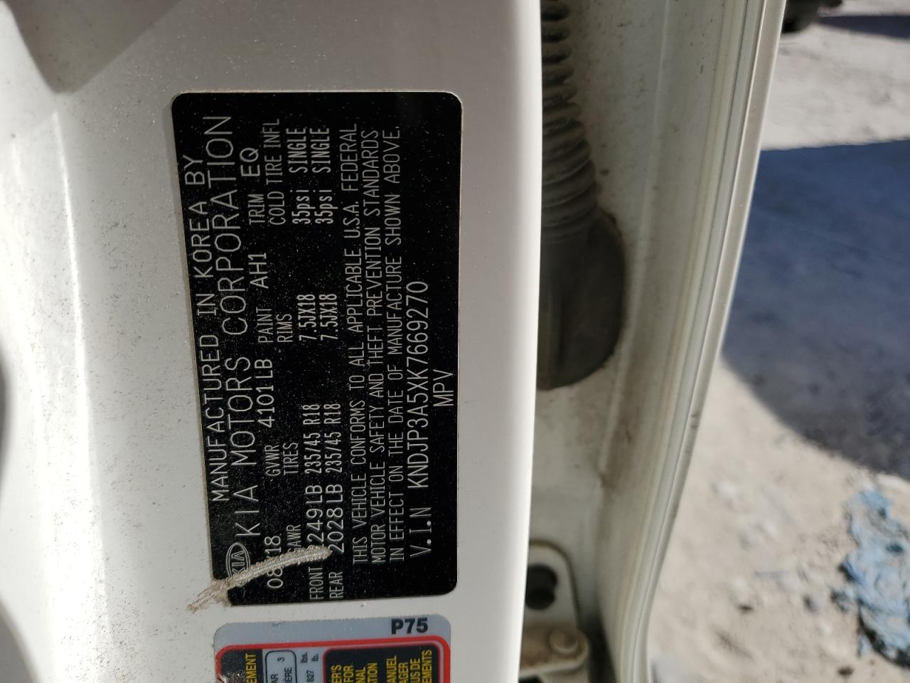 2019 KIA Soul VIN KNDJP3A5XK7669270 Copart auction photo, front end / mechanical damage thumbnail 13
