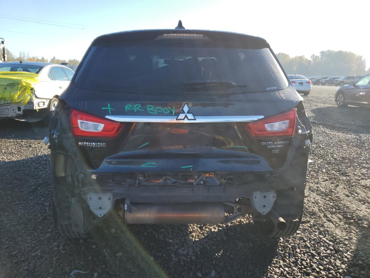 2018 Mitsubishi Outlander VIN JA4AR3AW8JU002226 Copart auction photo, front end / rear end damage thumbnail 6