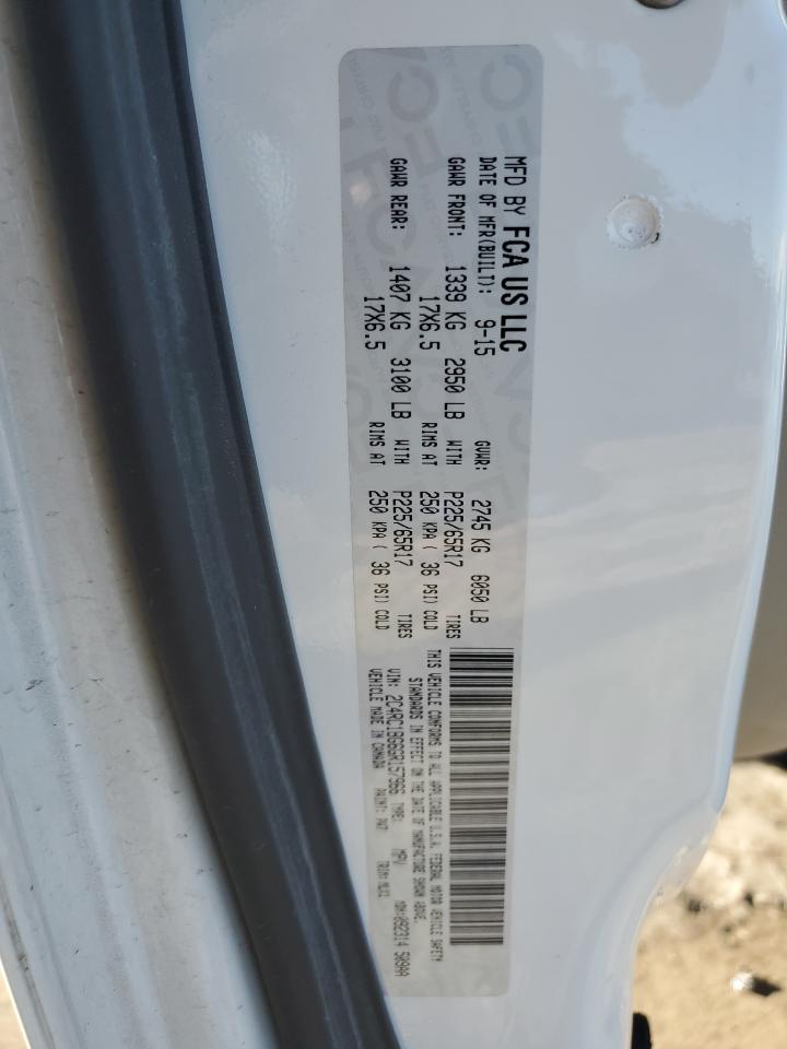 2016 Chrysler Town & Country VIN 2C4RC1BG6GR157966 Copart auction photo, rear end / minor dent/scratches damage thumbnail 13