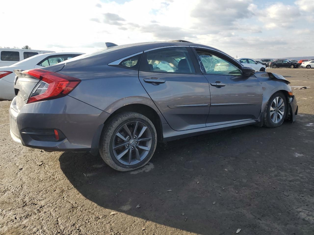 2020 Honda Civic VIN 19XFC1F76LE010037 Copart auction photo, front end / top/roof damage thumbnail 3