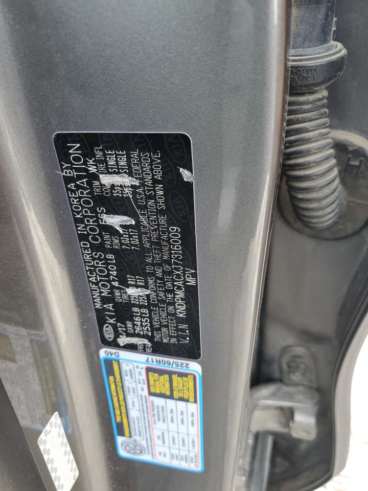 2018 KIA Sportage VIN KNDPMCACXJ7316009 Copart auction photo, all over damage thumbnail 12