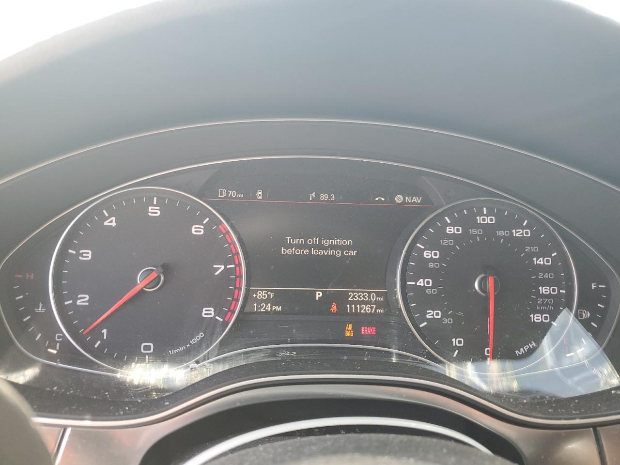 2014 Audi A6 VIN WAUGFAFCXEN124918 Copart auction photo, top/roof damage thumbnail 9