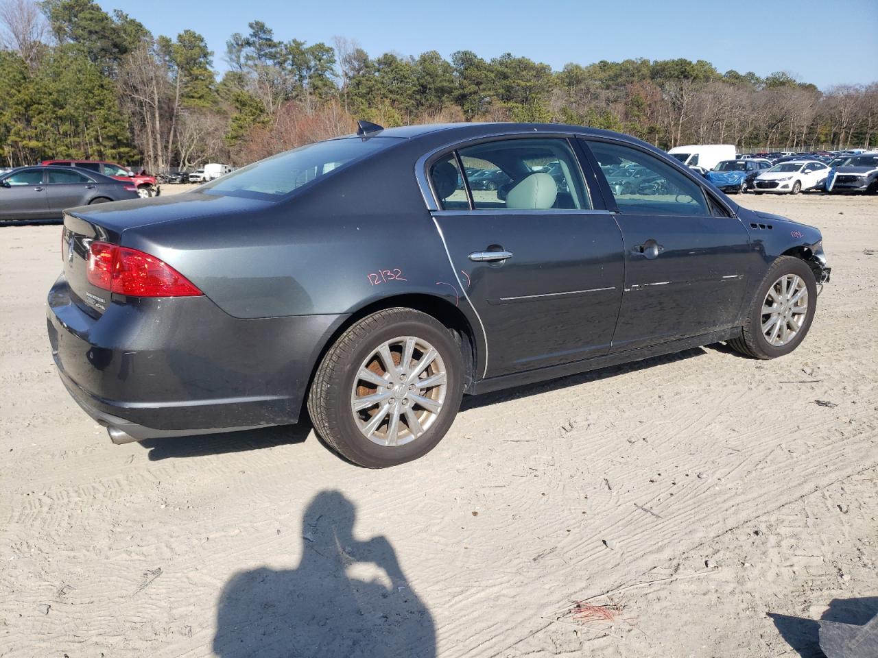 2011 Buick Lucerne VIN 1G4HJ5EM6BU114407 Copart auction photo, front end / side damage thumbnail 3