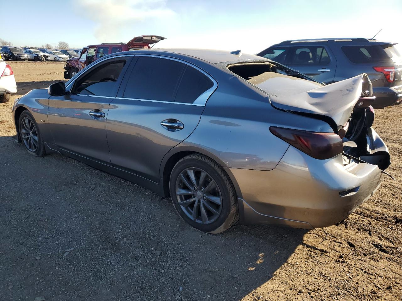 2017 Infiniti Q50 VIN JN1EV7AR1HM840874 Copart auction photo, rear end damage thumbnail 2