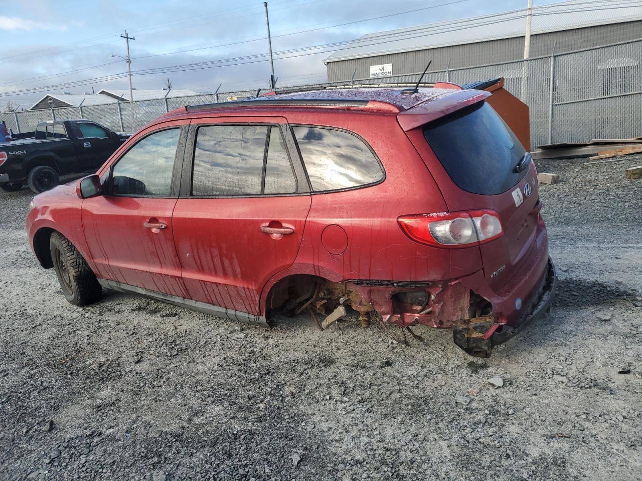 2010 Hyundai Santa Fe VIN 5NMSGDAG8AH367589 Copart auction photo, rear end / side damage thumbnail 2