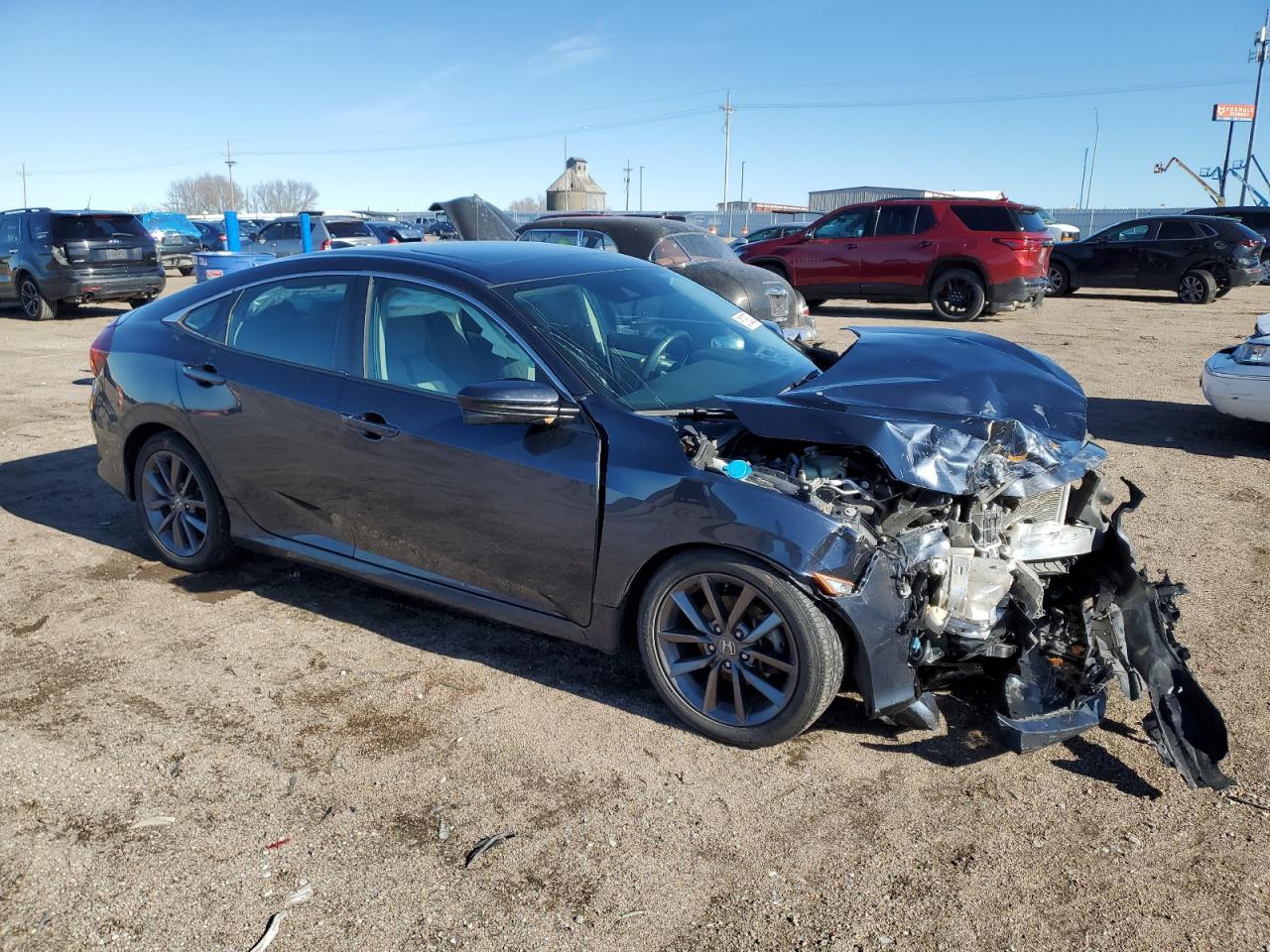 2020 Honda Civic VIN 19XFC1F30LE005672 Copart auction photo, front end damage thumbnail 4