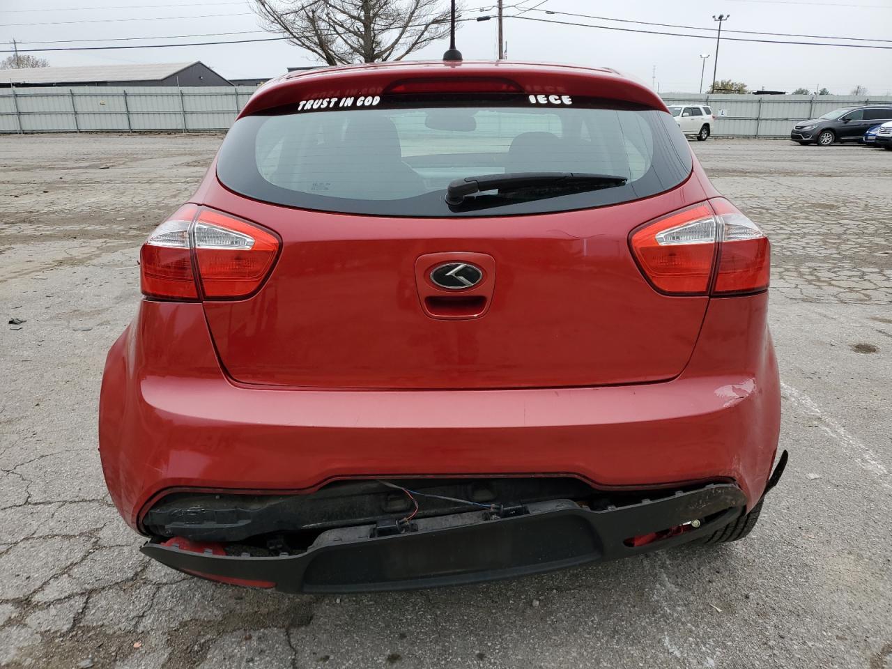 2012 KIA Rio VIN KNADN5A33C6080076 Copart auction photo, front end damage thumbnail 6