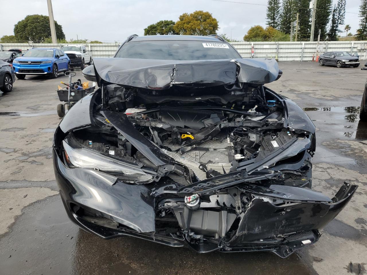 2024 Alfa Romeo Stelvio VIN ZASPAKBN6R7D77203 Copart auction photo, front end damage thumbnail 5