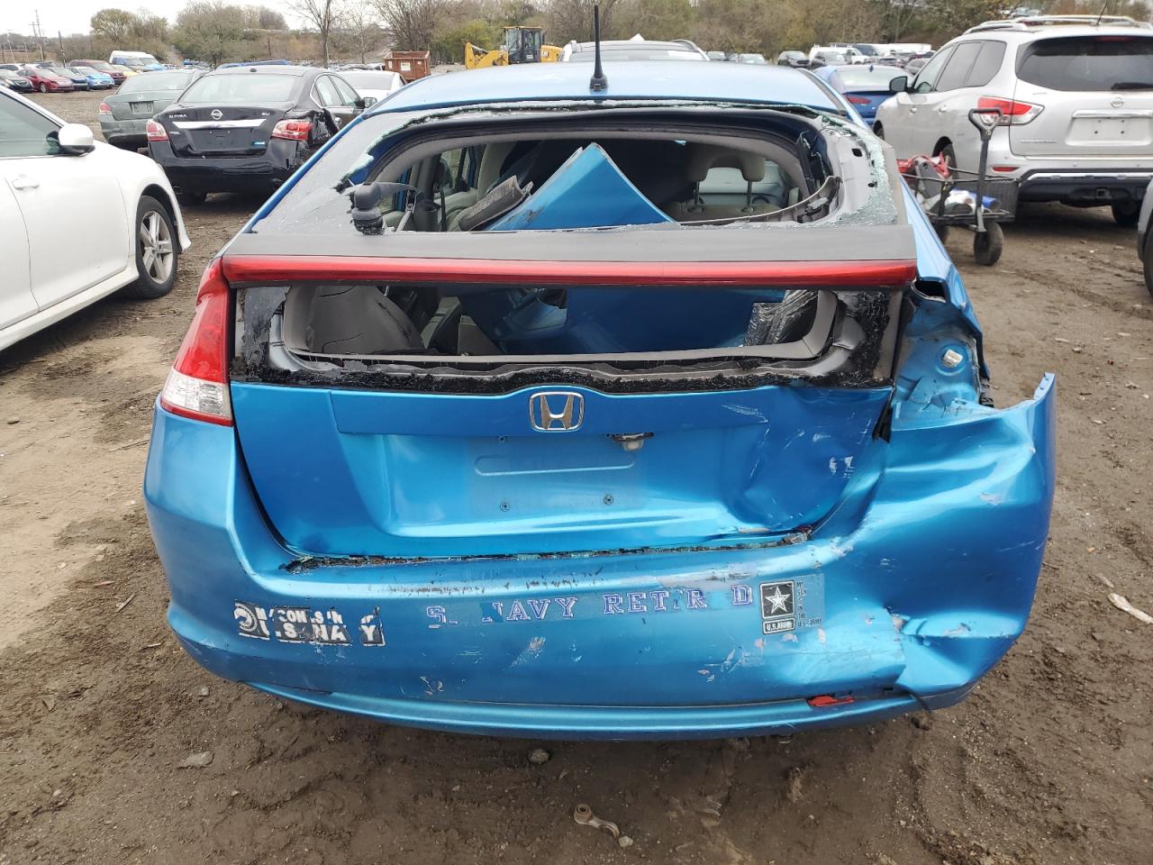 2010 Honda Insight VIN JHMZE2H59AS005156 Copart auction photo, front end / rear end damage thumbnail 6