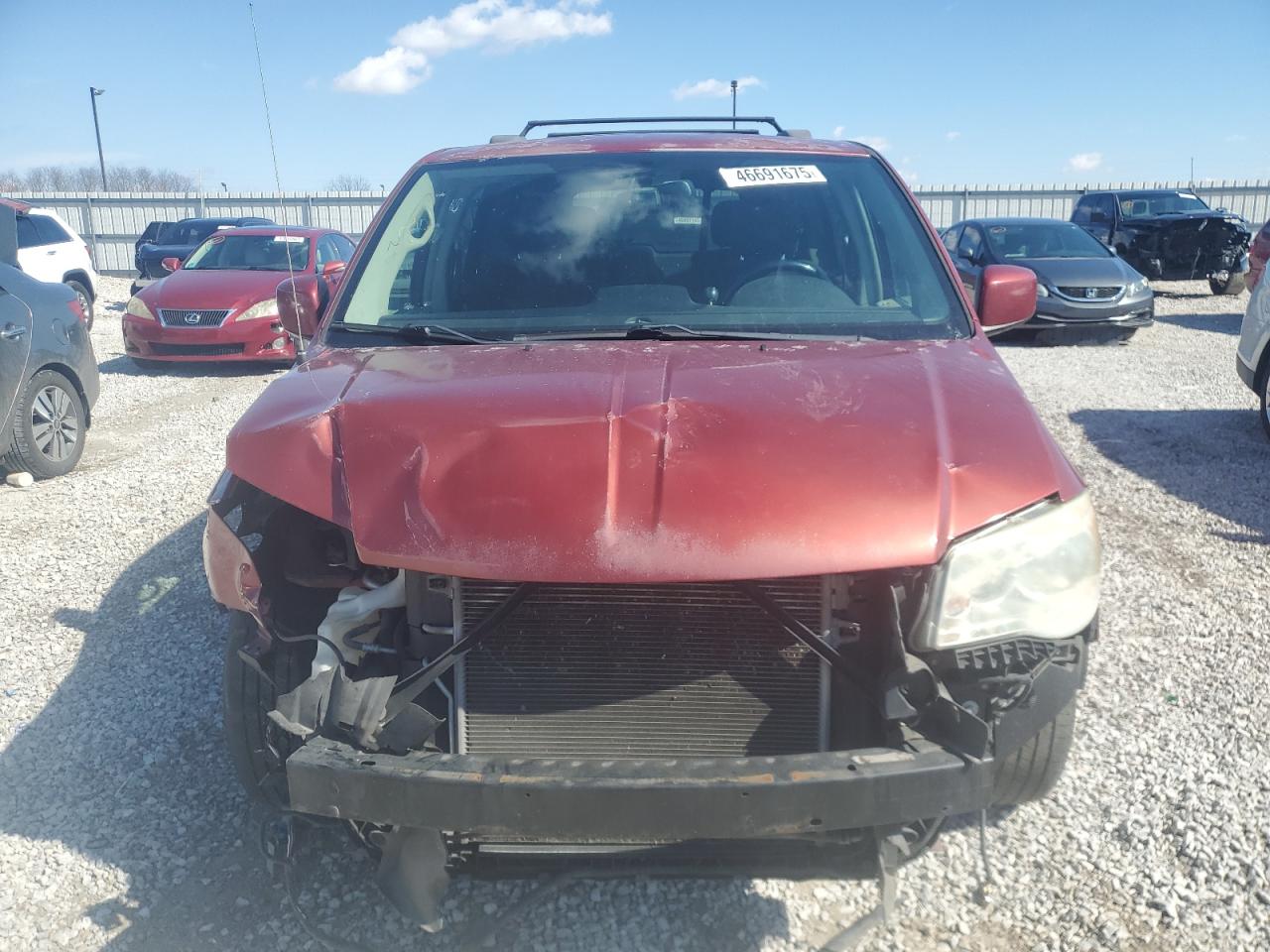 2011 Chrysler Town & Country VIN 2A4RR5DG6BR750698 Copart auction photo, front end / side damage thumbnail 5