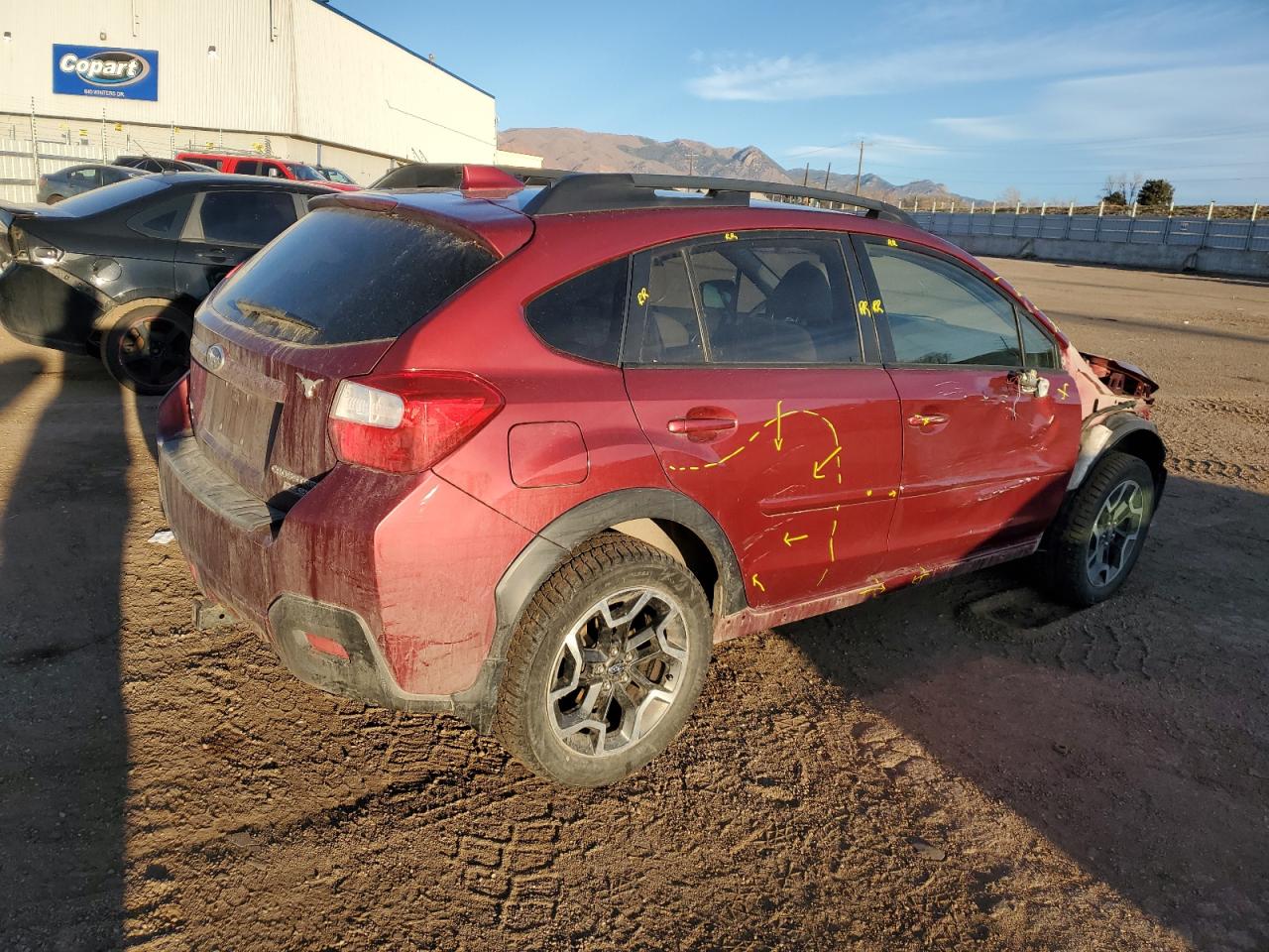 2016 Subaru XV VIN JF2GPADC2G8302665 Copart auction photo, front end / side damage thumbnail 3