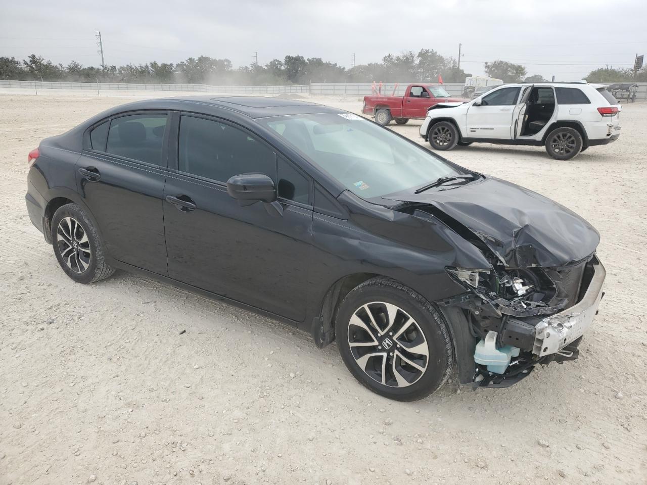 2015 Honda Civic VIN 19XFB2F87FE074139 Copart auction photo, front end / side damage thumbnail 4