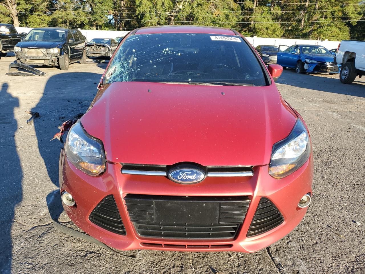2012 Ford Focus VIN 1FAHP3N21CL443650 Copart auction photo, side / front end damage thumbnail 5