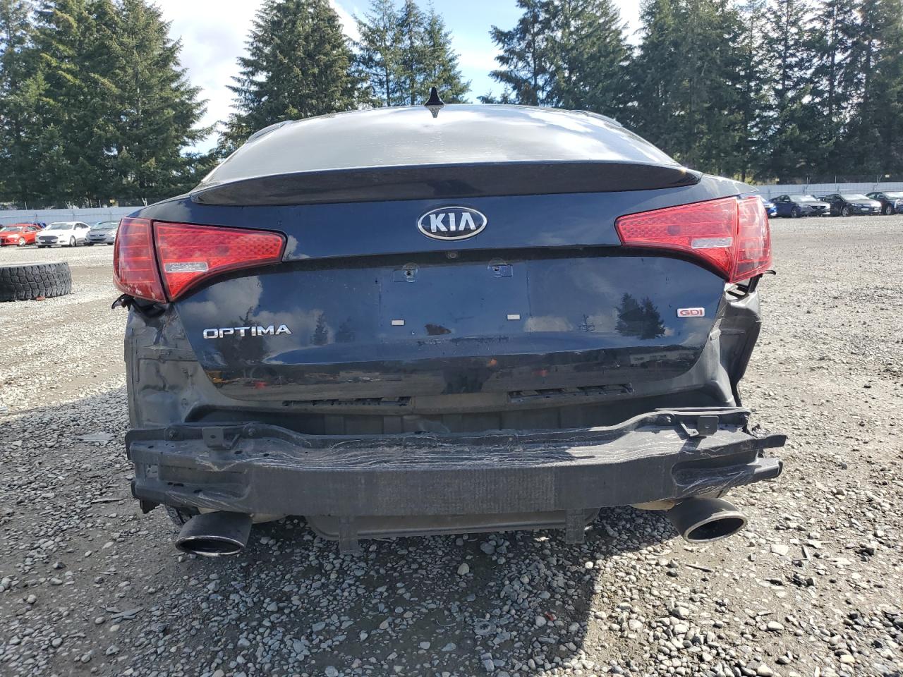 2013 KIA Optima VIN 5XXGM4A76DG256461 Copart auction photo, rear end damage thumbnail 6