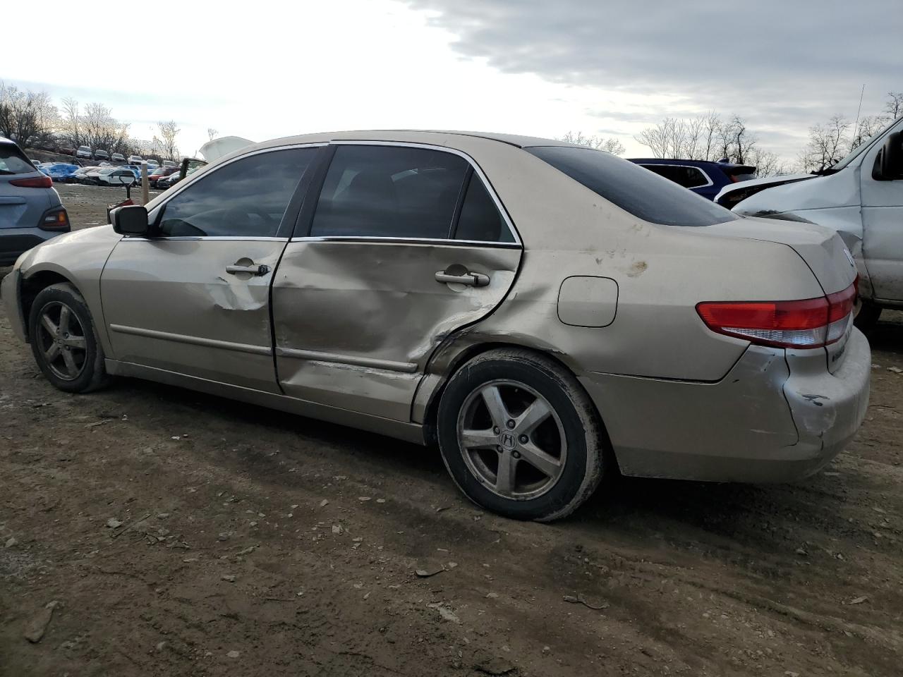 2003 Honda Accord VIN 1HGCM56663A033286 Copart auction photo, side / front end damage thumbnail 2