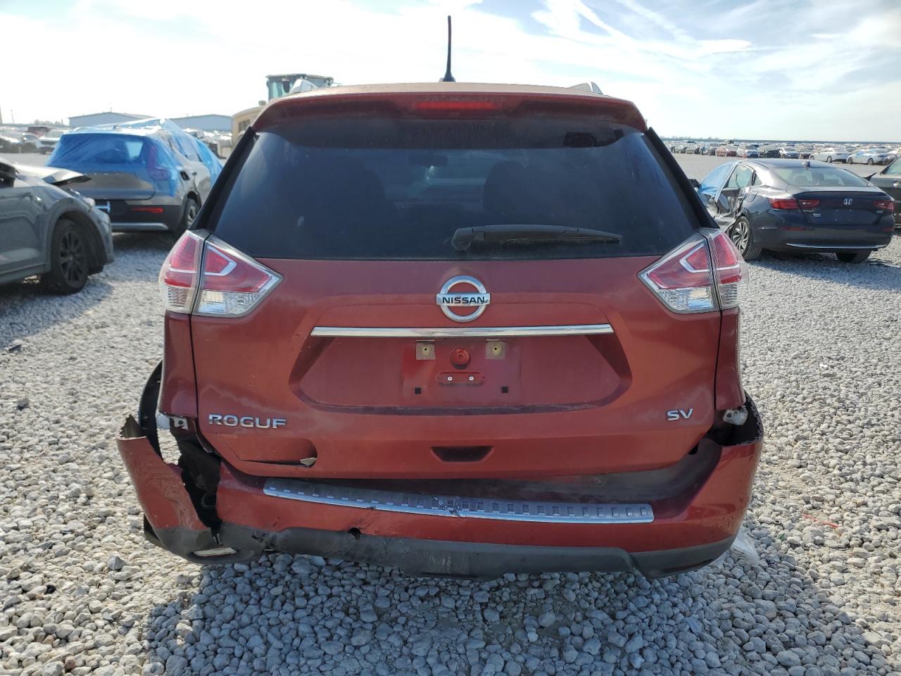 2015 Nissan Rogue VIN KNMAT2MT1FP511969 Copart auction photo, rear end / frame damage damage thumbnail 6