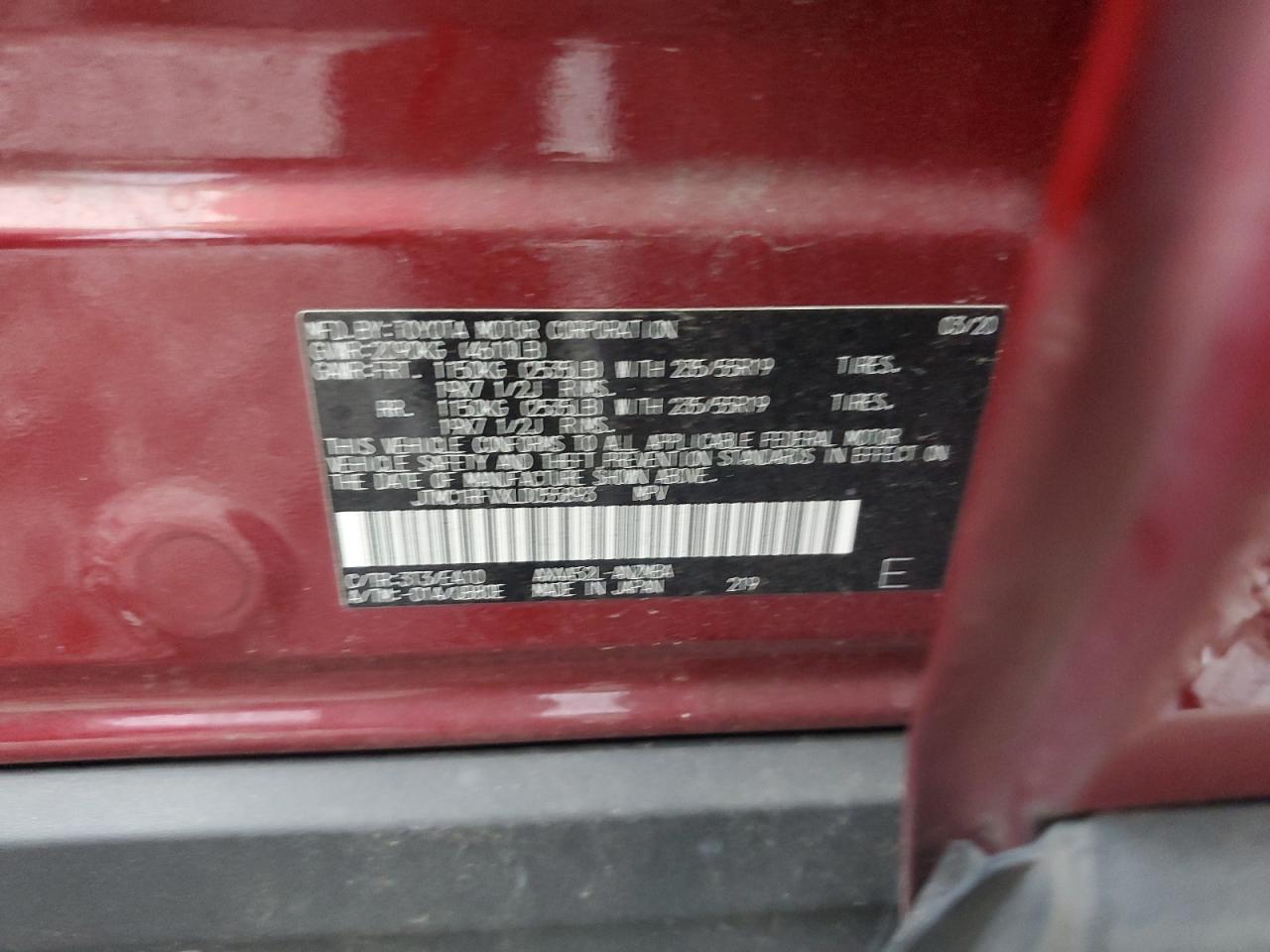 2020 Toyota RAV 4 VIN JTMC1RFVXLD055893 Copart auction photo, side damage thumbnail 13