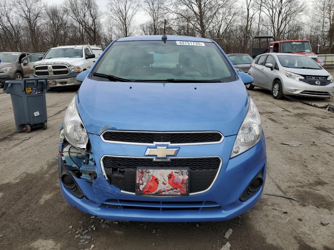 2014 Chevrolet Spark VIN KL8CD6S91EC420347 Copart auction photo, front end damage thumbnail 5
