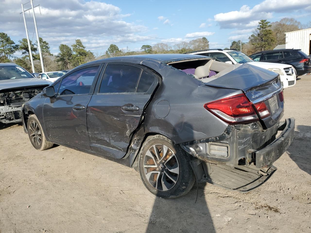 2013 Honda Civic VIN 19XFB2F8XDE061902 Copart auction photo, all over damage thumbnail 2