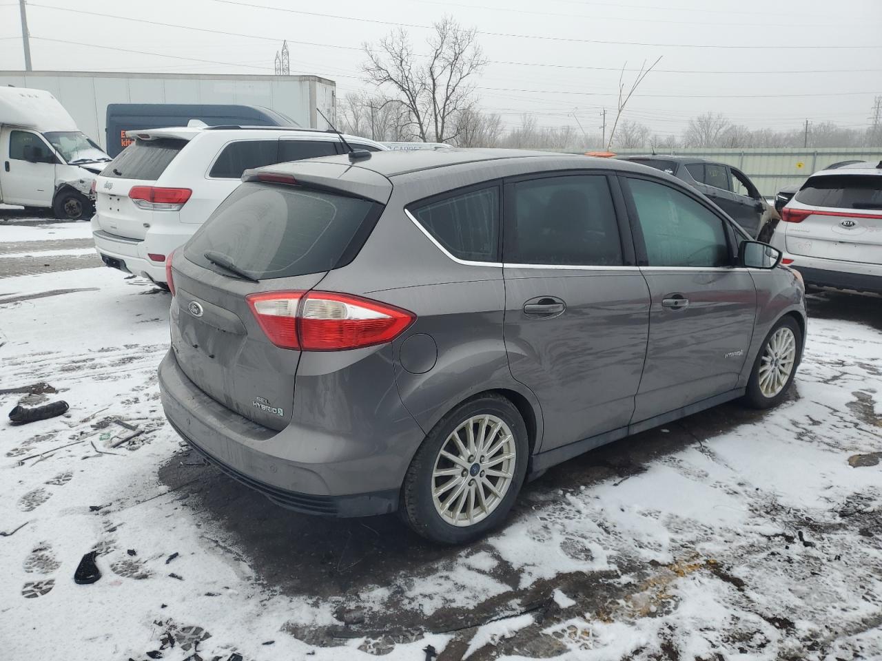 2014 Ford C-MAX VIN 1FADP5BU1EL504708 Copart auction photo, front end / side damage thumbnail 3