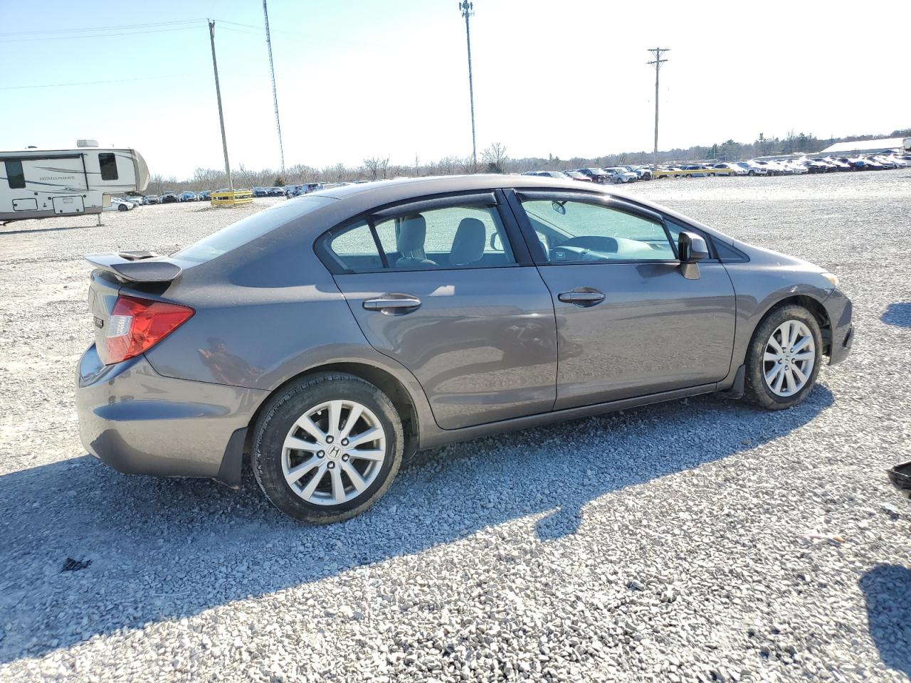 2012 Honda Civic VIN 19XFB2F81CE028818 Copart auction photo, rear end damage thumbnail 3