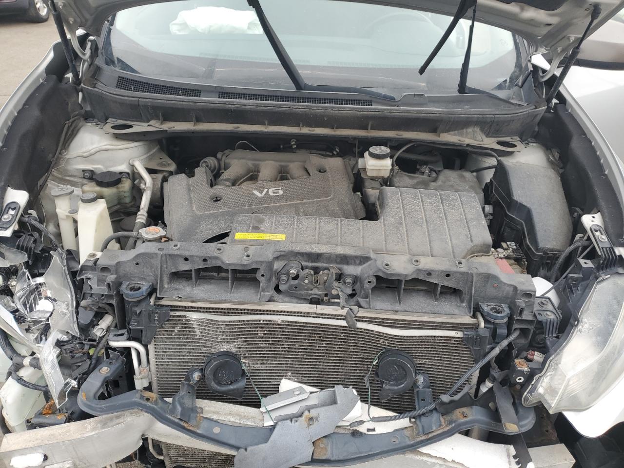 2014 Nissan Murano VIN JN8AZ1MW0EW511926 Copart auction photo, front end / side damage thumbnail 12