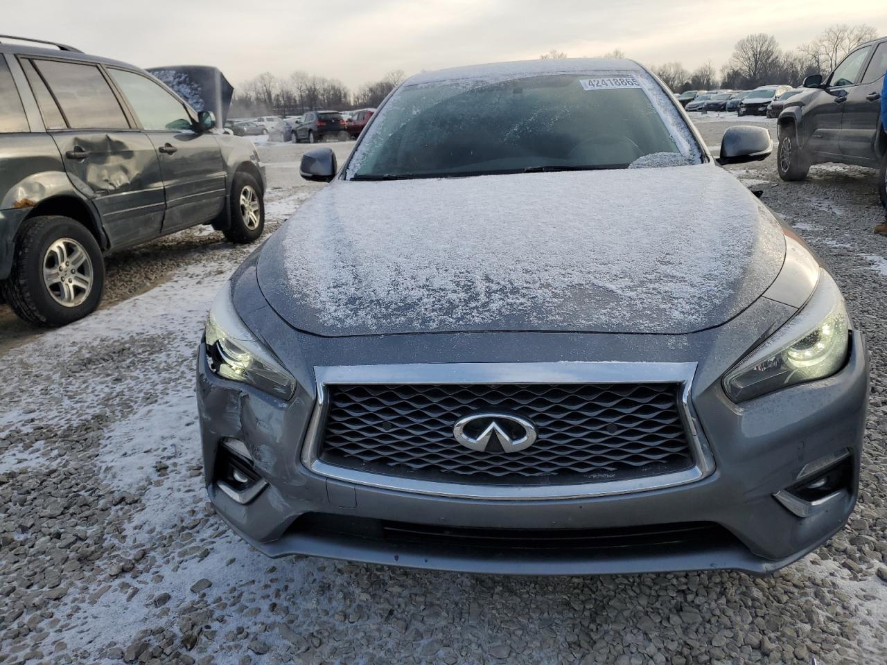 2019 Infiniti Q50 VIN JN1EV7AR6KM594153 Copart auction photo, front end / rear end damage thumbnail 5