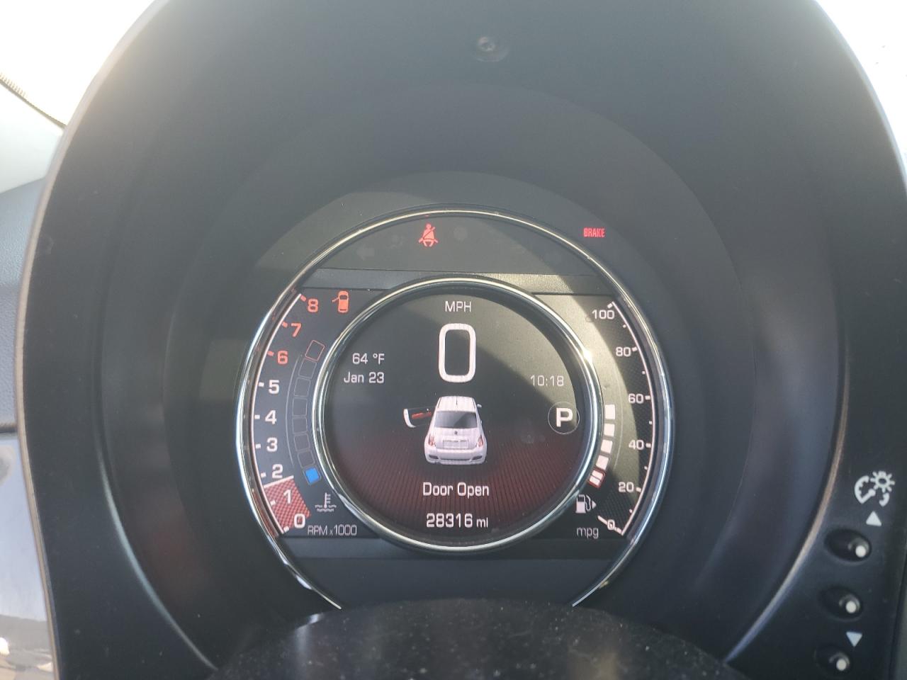 2019 Fiat 500 VIN 3C3CFFCH7KT865980 Copart auction photo, front end damage thumbnail 9