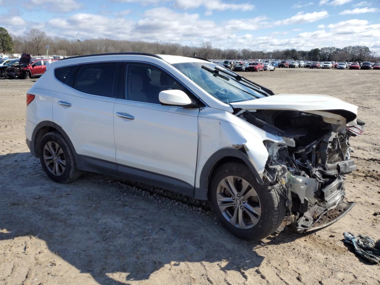 2013 Hyundai Santa Fe VIN 5XYZU3LB0DG091801 Copart auction photo, front end / minor dent/scratches damage thumbnail 4