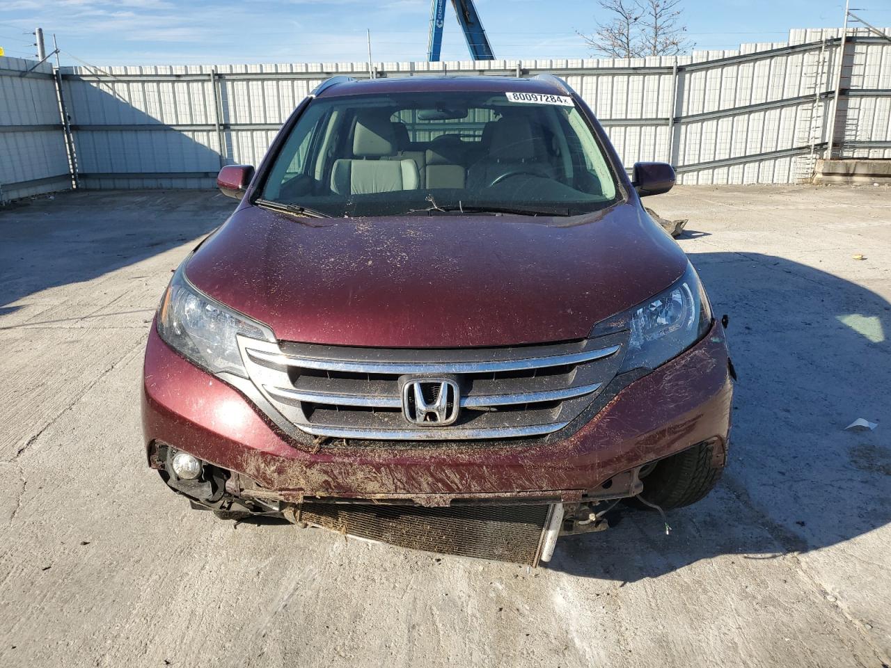 2012 Honda CR-V VIN 5J6RM4H70CL024834 Copart auction photo, front end / side damage thumbnail 5