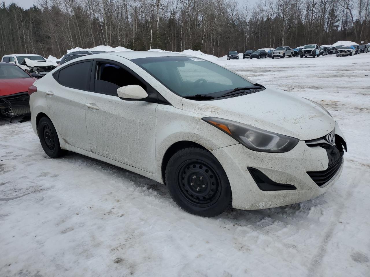 2015 Hyundai Elantra VIN 5NPDH4AEXFH562642 Copart auction photo, front end / undercarriage damage thumbnail 4