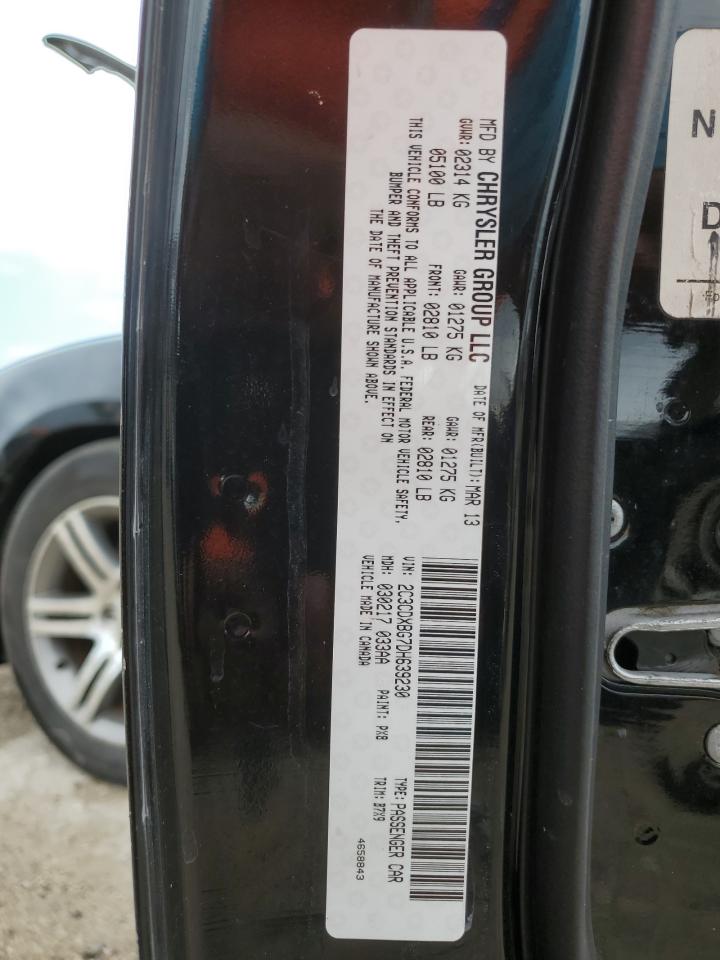 2013 Dodge Charger VIN 2C3CDXBG7DH639230 Copart auction photo, front end damage thumbnail 12