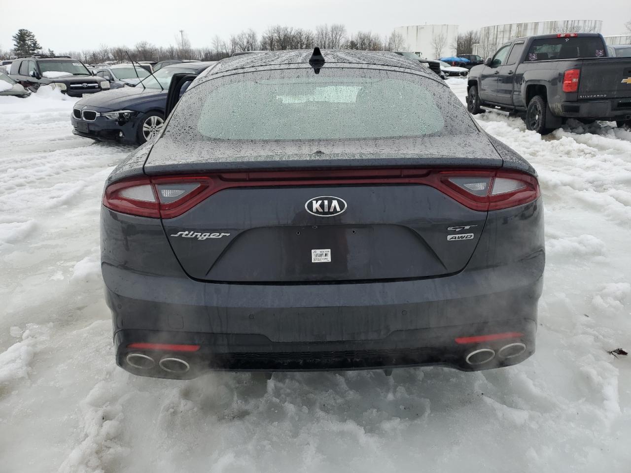 2018 KIA Stinger VIN KNAE45LC3J6029520 Copart auction photo, side / front end damage thumbnail 6