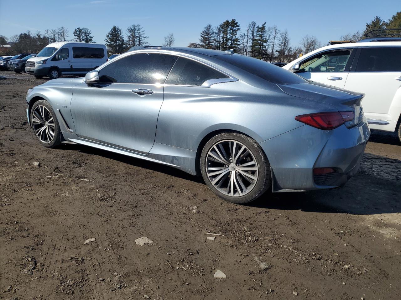2017 Infiniti Q60 VIN JN1CV7EL9HM320905 Copart auction photo, front end / side damage thumbnail 2