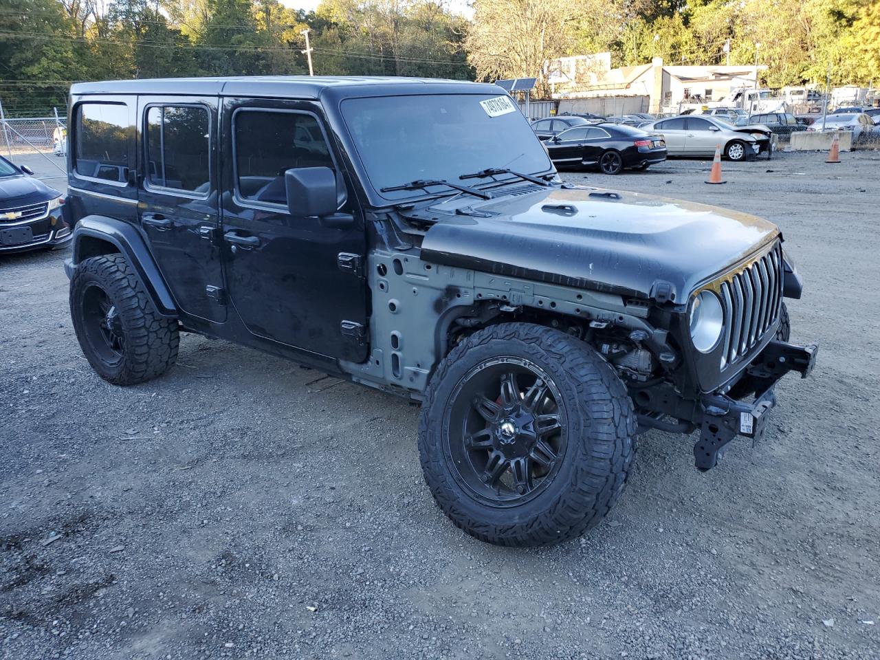 2020 Jeep Wrangler VIN 1C4HJXEN9LW219232 Copart auction photo, front end damage thumbnail 4