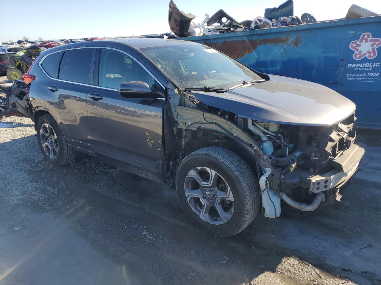 2019 Honda CR-V VIN 7FARW2H52KE006215 Copart auction photo, all over damage thumbnail 4
