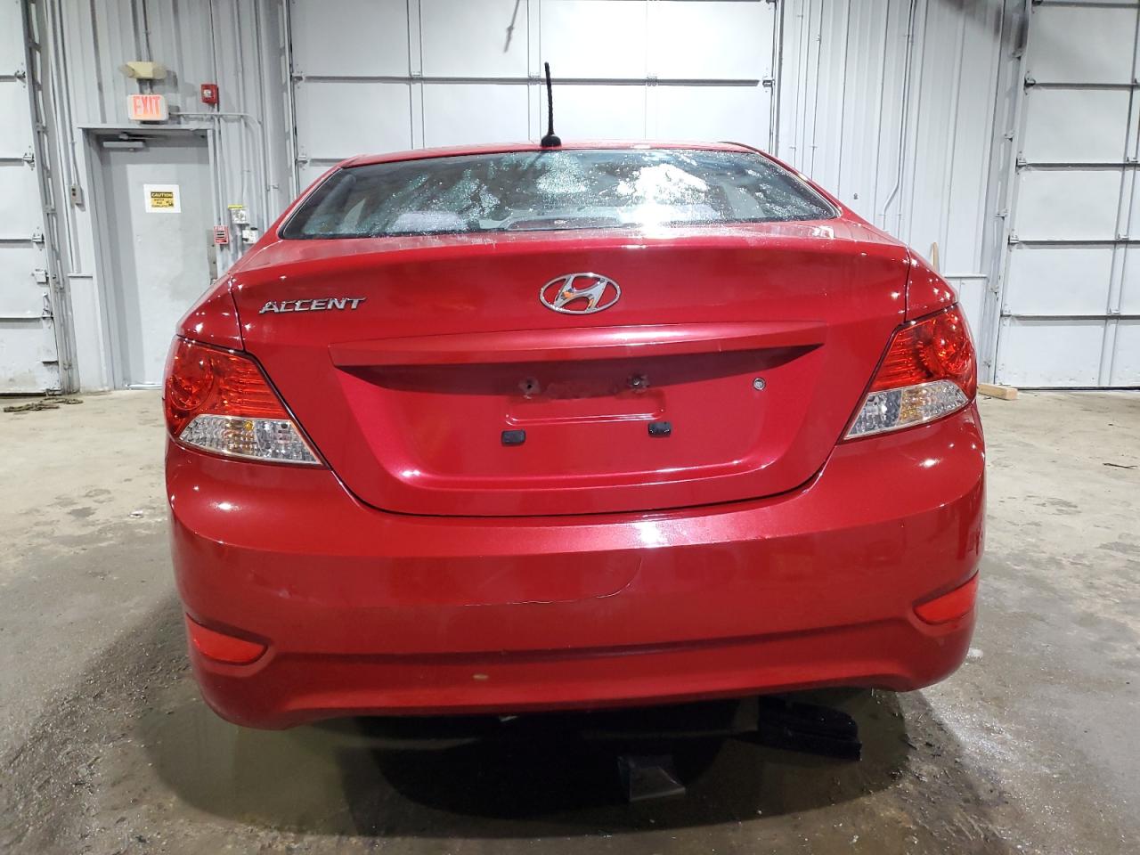 2013 Hyundai Accent VIN KMHCT4AEXDU436600 Copart auction photo, front end / side damage thumbnail 6