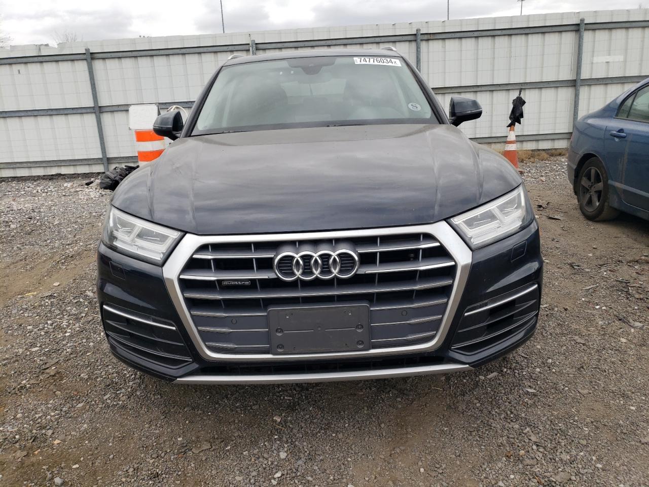 2018 Audi Q5 VIN WA1BNAFY4J2132501 Copart auction photo, front end / minor dent/scratches damage thumbnail 5