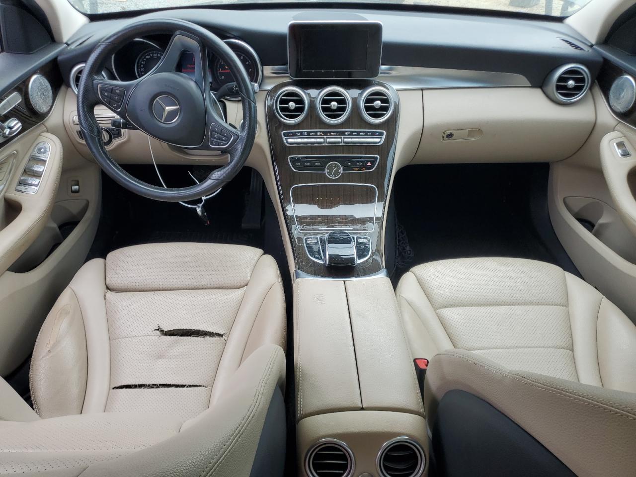 2015 Mercedes-Benz C-klasse VIN 55SWF4JB6FU047106 Copart auction photo, front end / undercarriage damage thumbnail 8