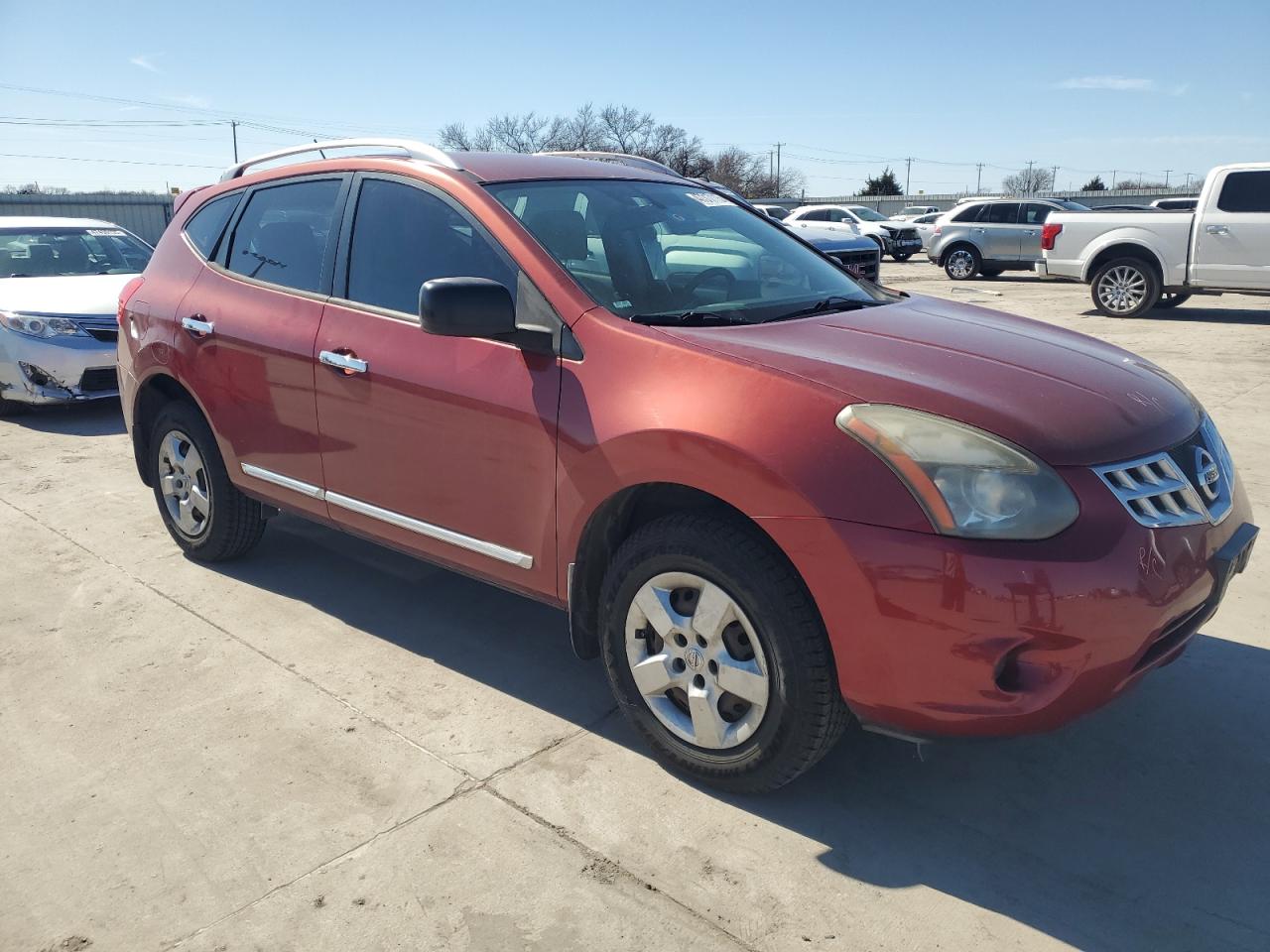 2014 Nissan Rogue VIN JN8AS5MT3EW617062 Copart auction photo, side damage thumbnail 4