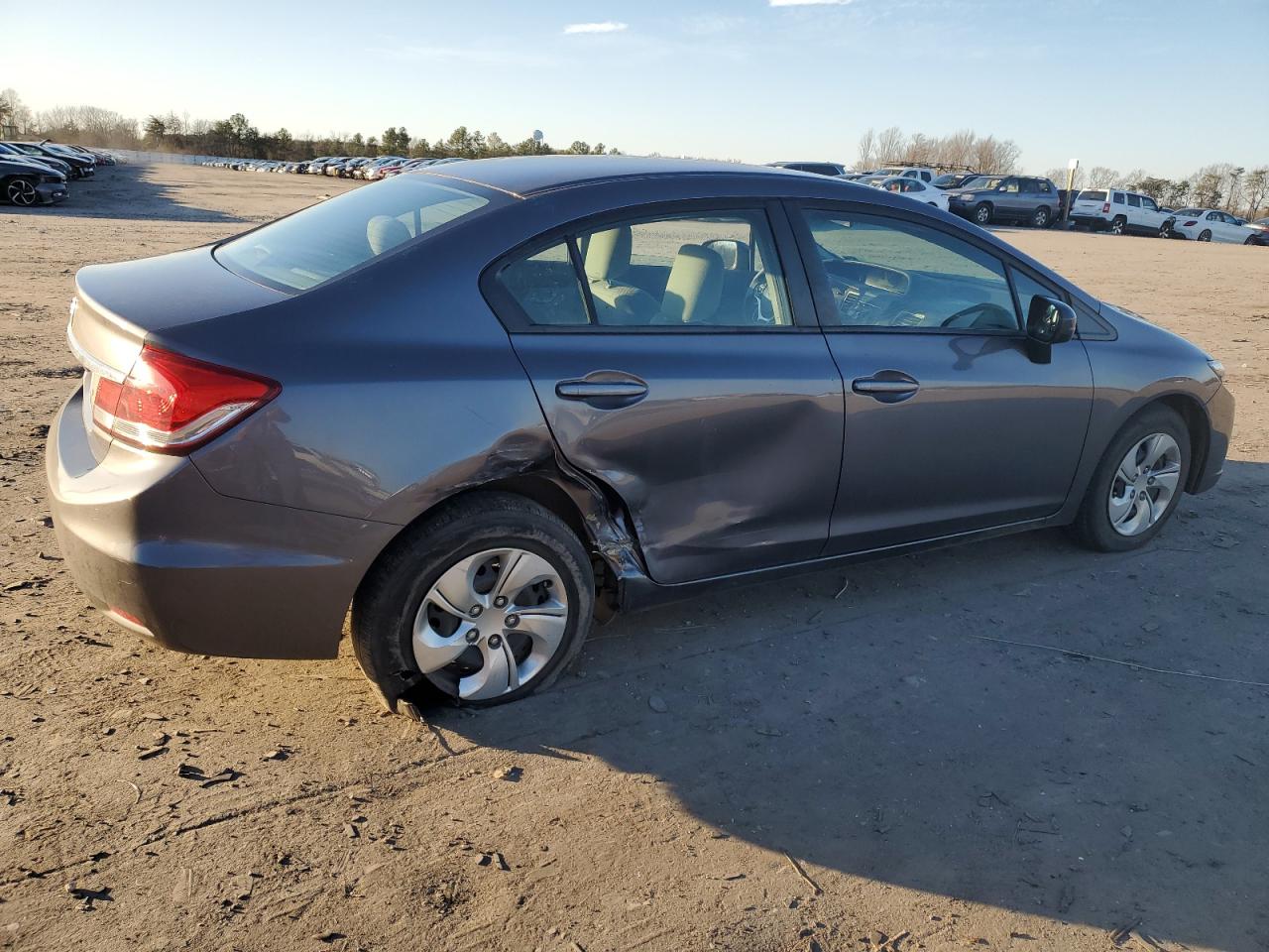 2014 Honda Civic VIN 19XFB2F53EE025380 Copart auction photo, side / rear end damage thumbnail 3