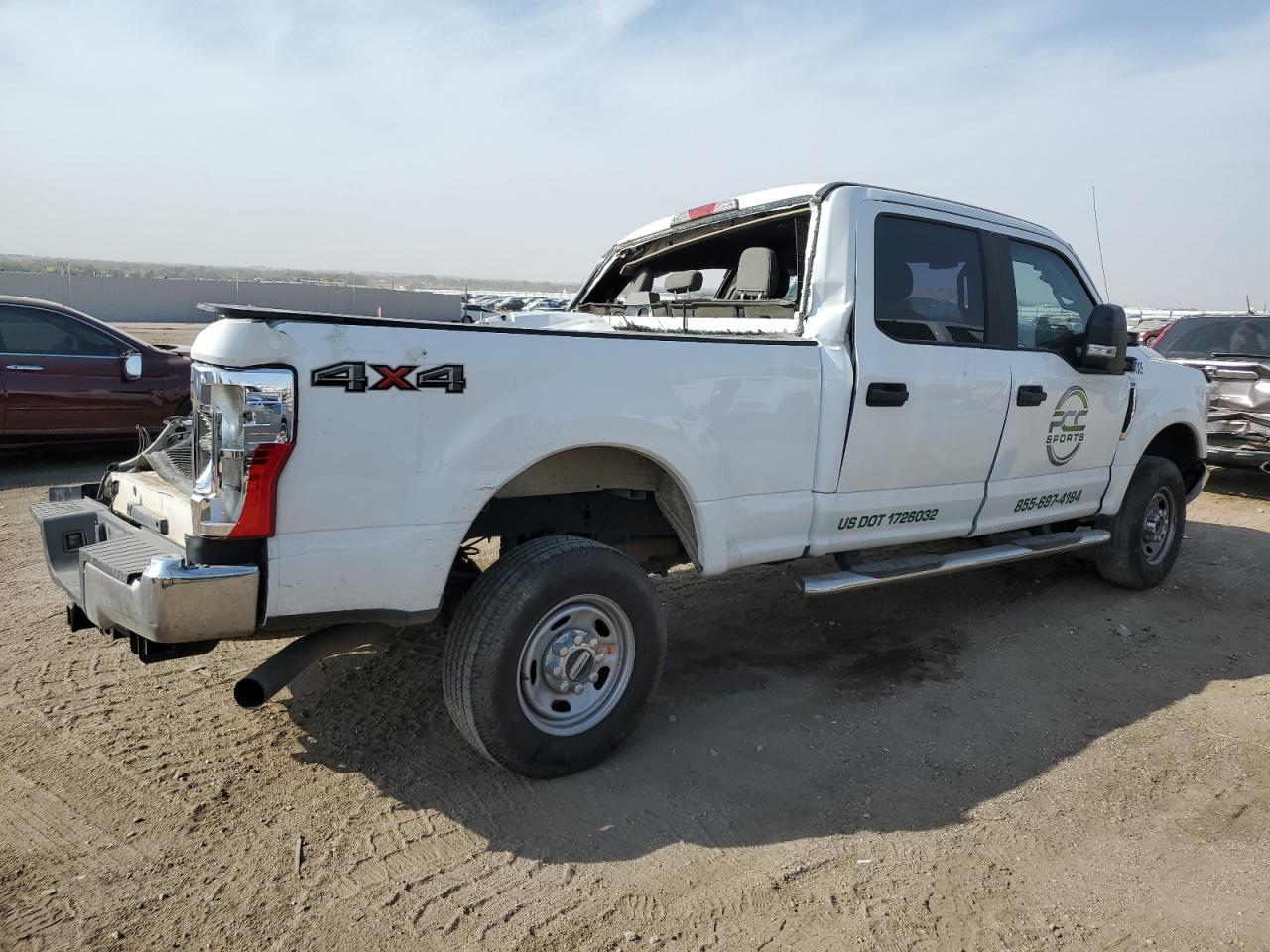 2018 Ford F250 VIN 1FT7W2B67JEB97568 Copart auction photo, rollover damage thumbnail 3