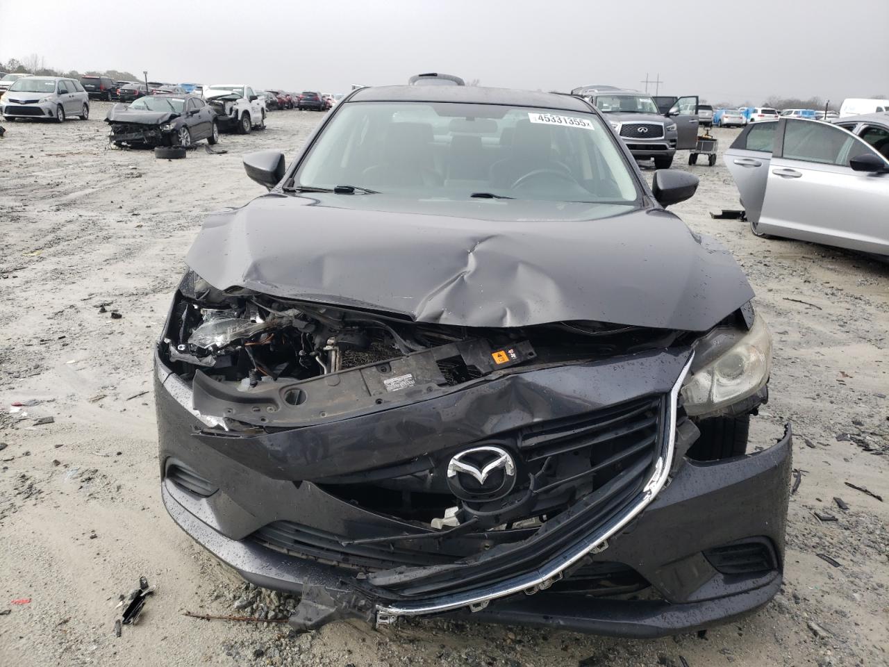 2016 Mazda 6 VIN JM1GJ1V51G1434566 Copart auction photo, front end / side damage thumbnail 5