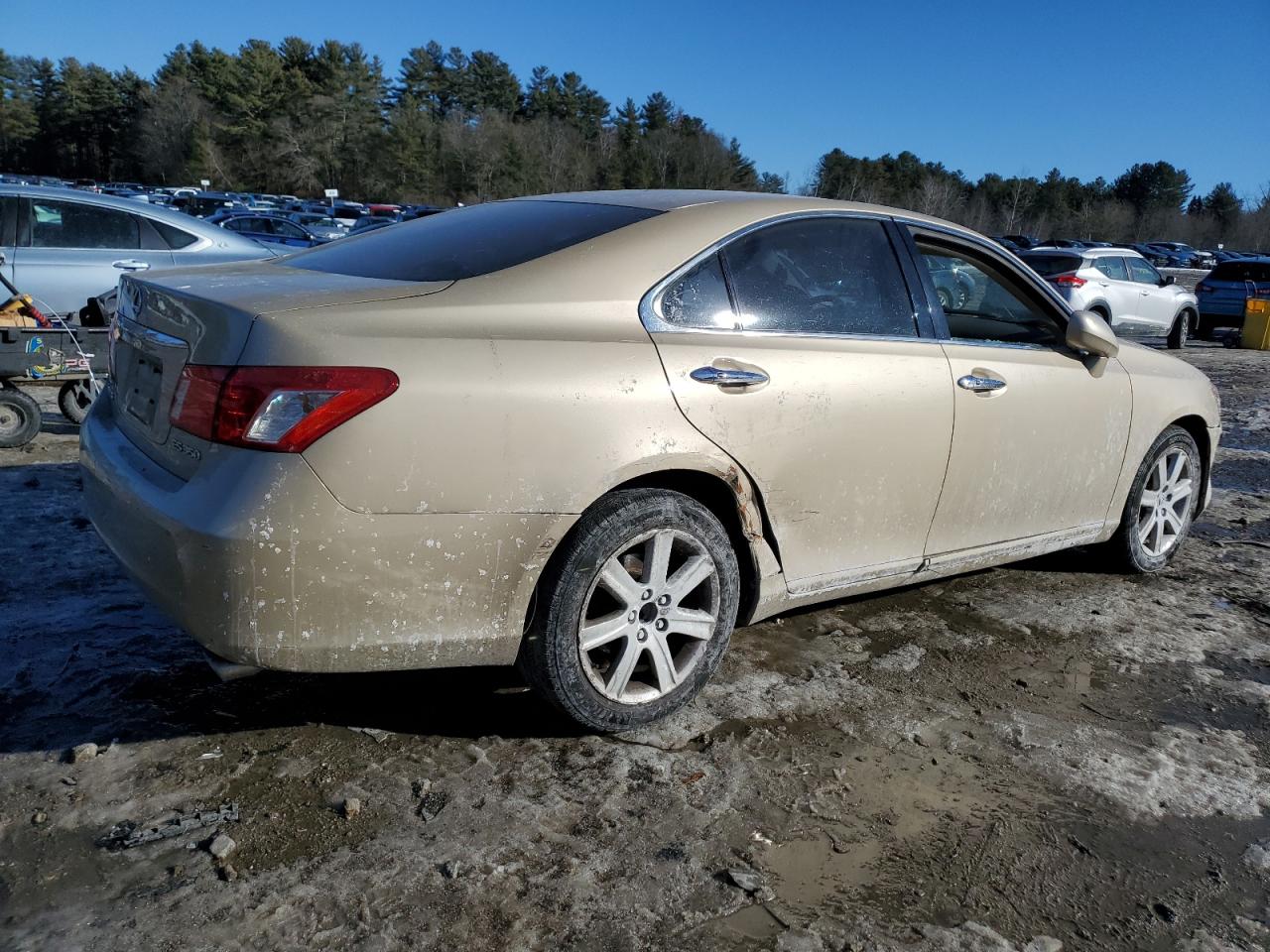 2008 Lexus ES VIN JTHBJ46G082159729 Copart auction photo, side damage thumbnail 3